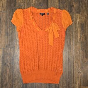 Ted Baker knit top with ribbon neckline